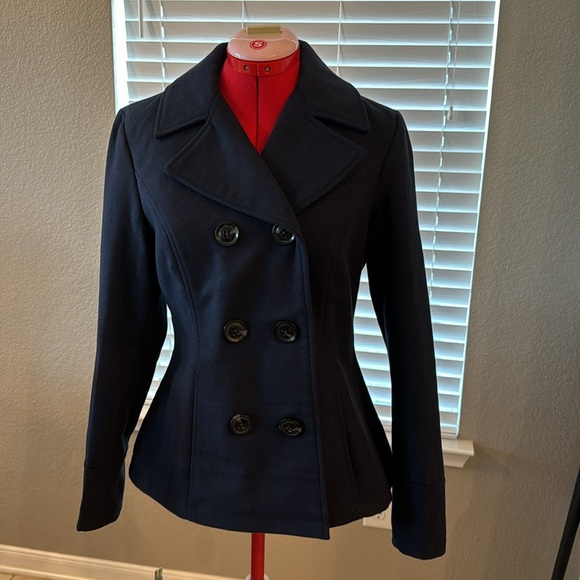 Celebrity Pink Double-Breasted Peacoat - Picture 3 of 5